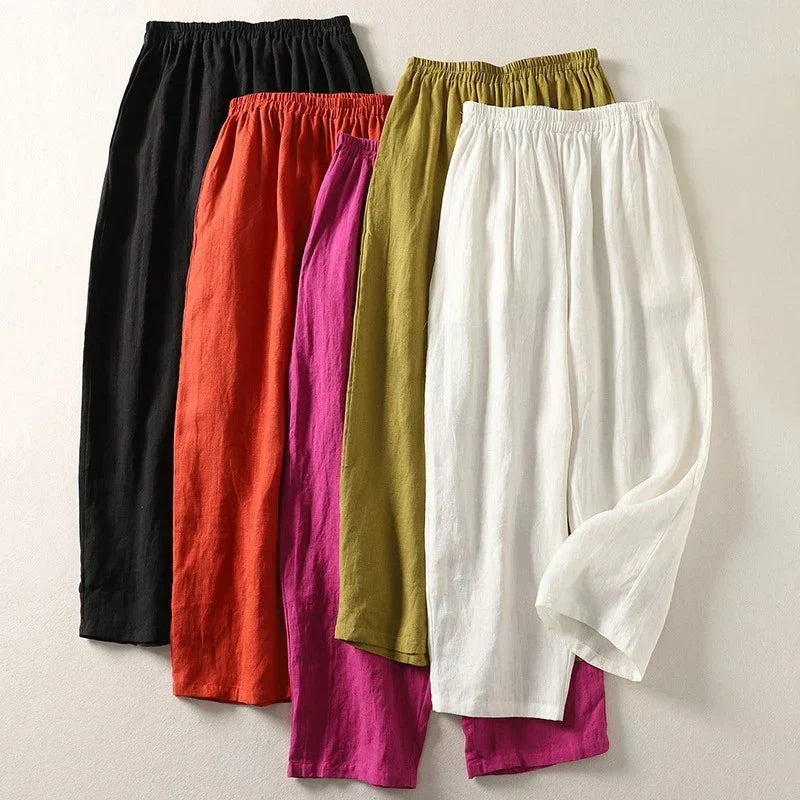 Vanessa 100% Linen Relaxed Pants