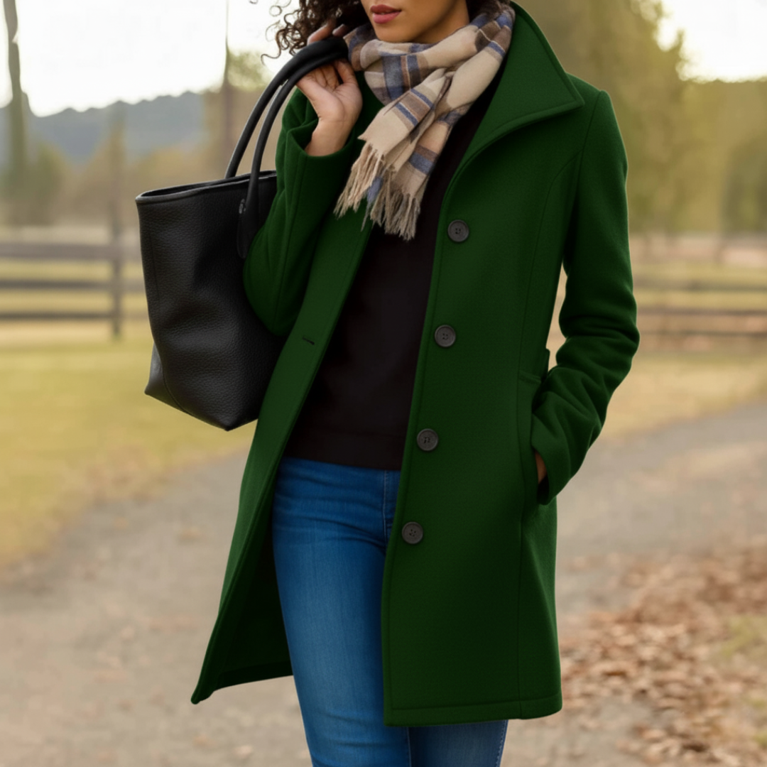 Vera™ - Classic Mid-Length Button Coat