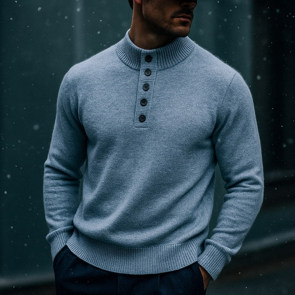 Sebastian Wool Button Sweater