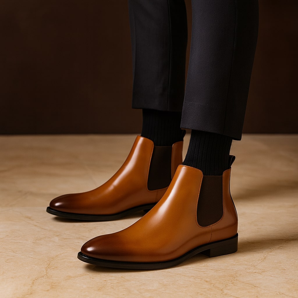 Leonardo Leather Chelsea Boot