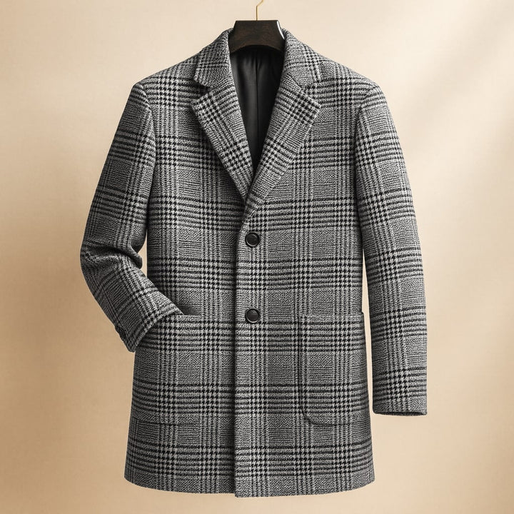 Vittorio Checked Overcoat