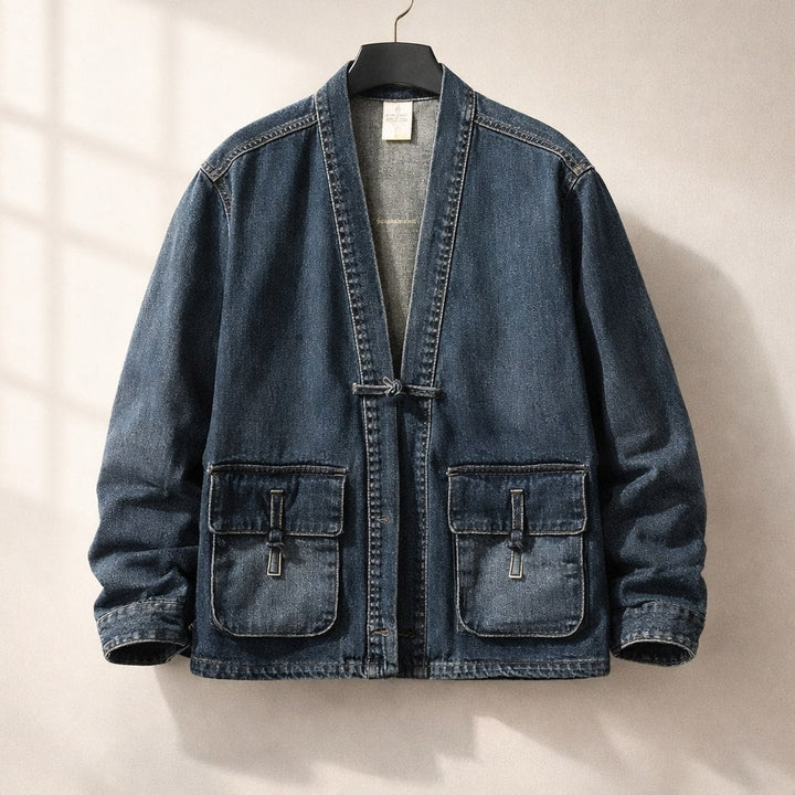 Diego Cotton Denim Wrap Jacket