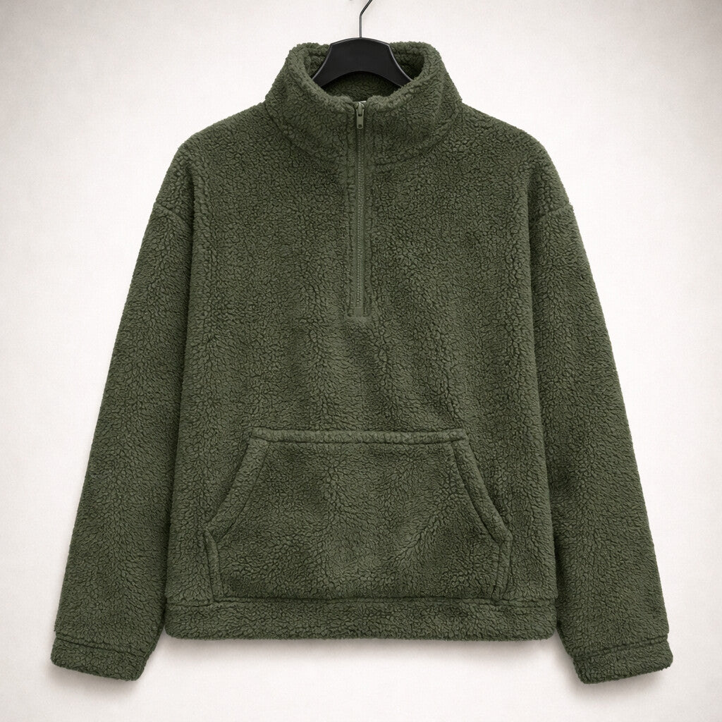 Elena Half-Zip Textured Pullover