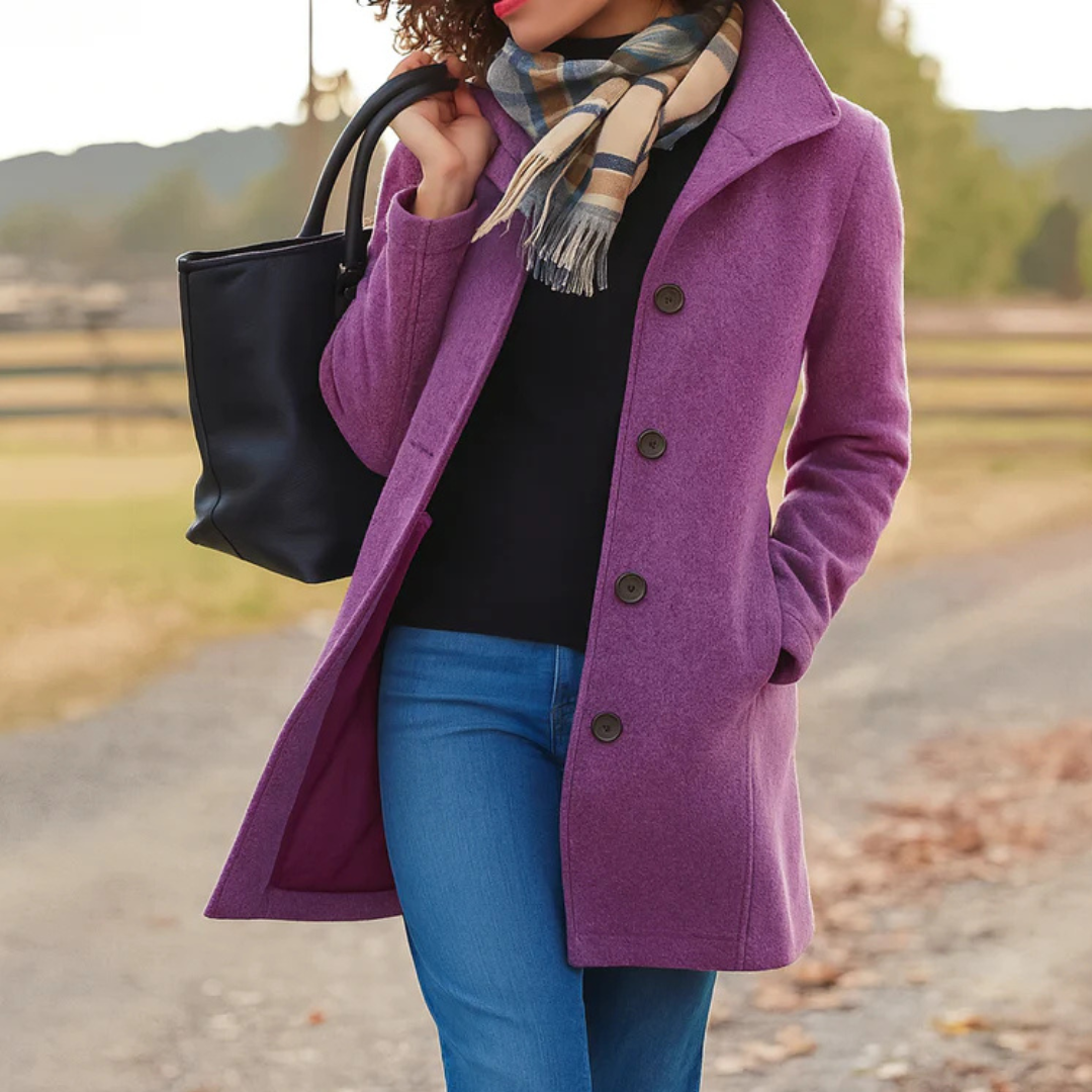 Vera™ - Classic Mid-Length Button Coat