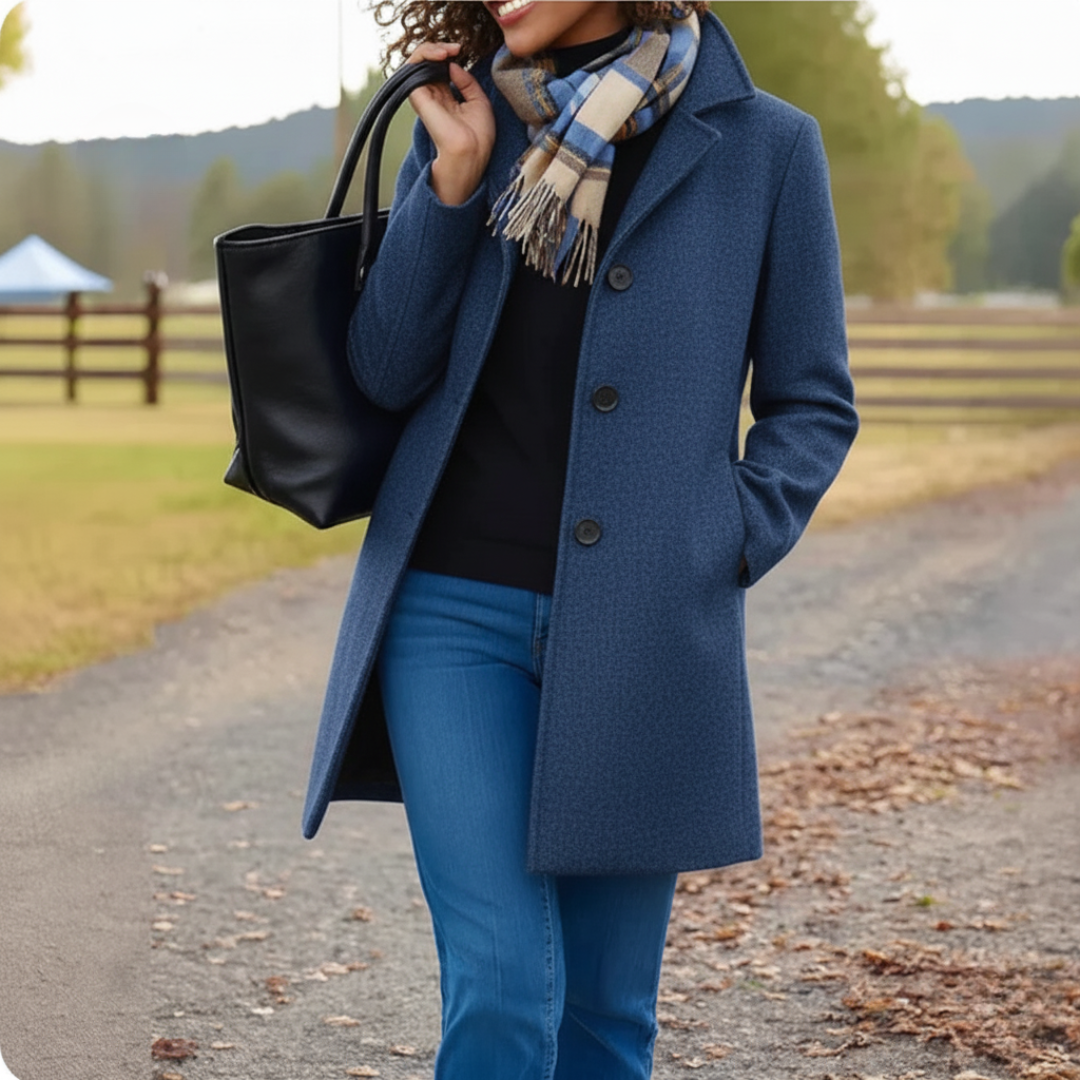 Vera™ - Classic Mid-Length Button Coat
