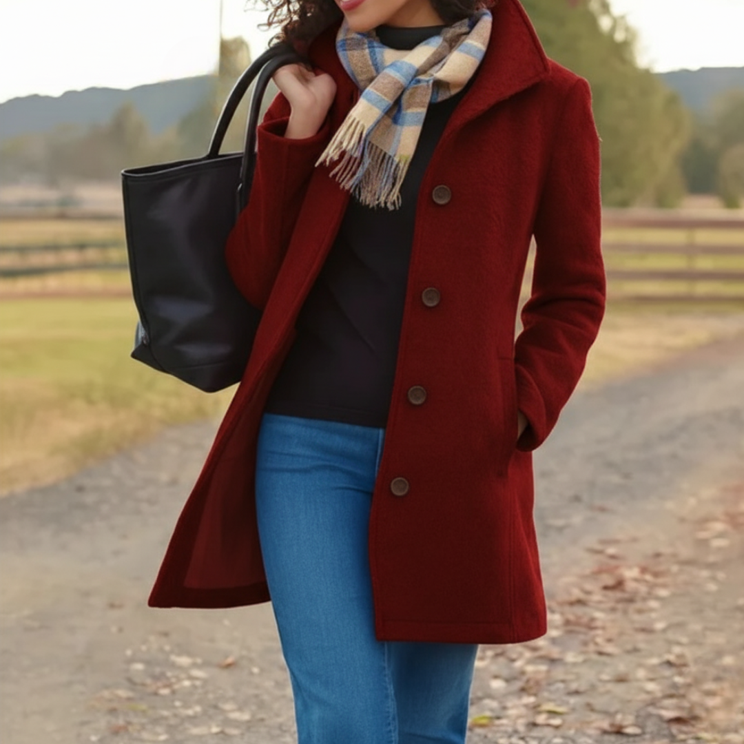 Vera™ - Classic Mid-Length Button Coat