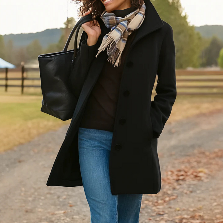 Vera™ - Classic Mid-Length Button Coat