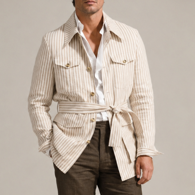 Ashford Stripe Belted Jacket