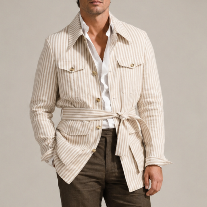Ashford Stripe Belted Jacket