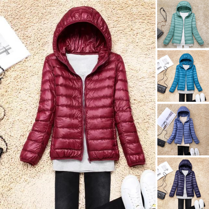 Polina - The new ultra-light, packable down coats with hood
