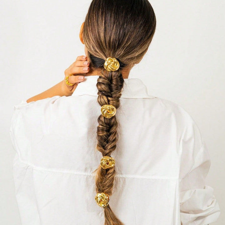 Aria Gold 4-Piece Hair Rings