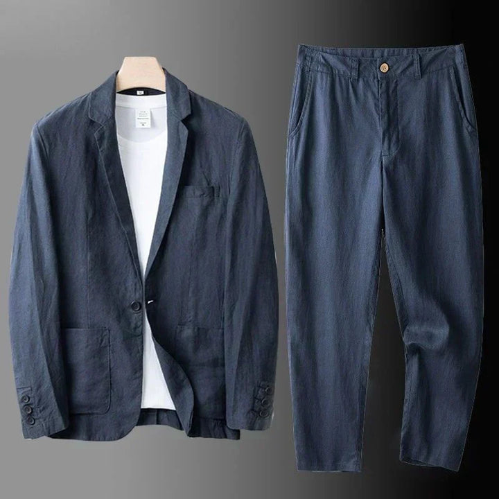 Bastian Linen Blend Suit Set