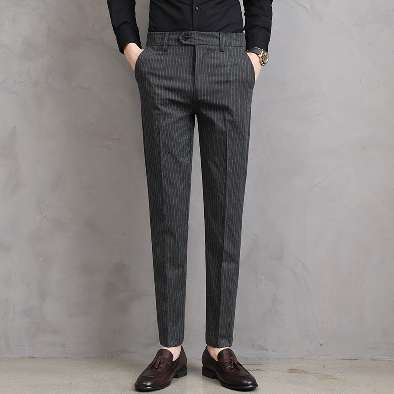 Adriano Pinstripe Tailored Trousers