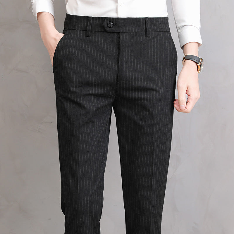 Adriano Pinstripe Tailored Trousers