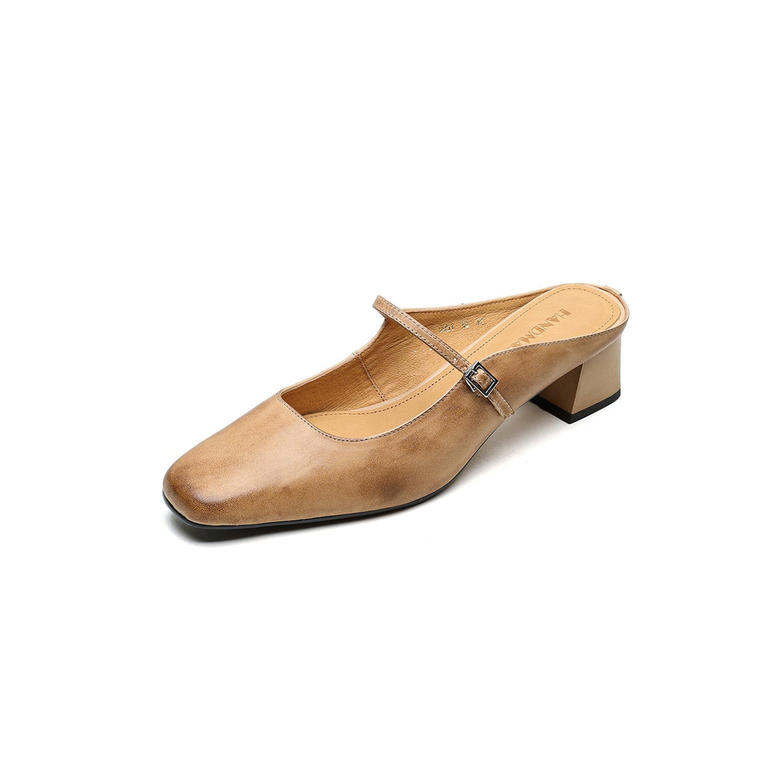 Carina Leather Mary Jane Mules