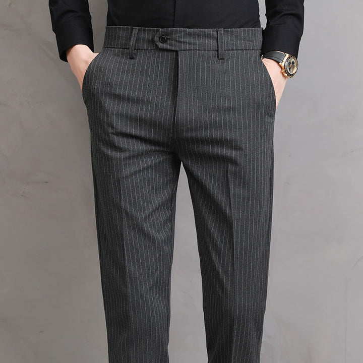 Adriano Pinstripe Tailored Trousers