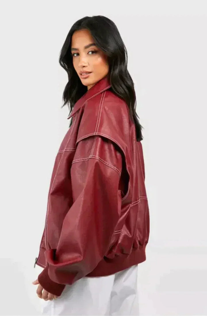 Clara - Women's Oversized Bomber Jacket
