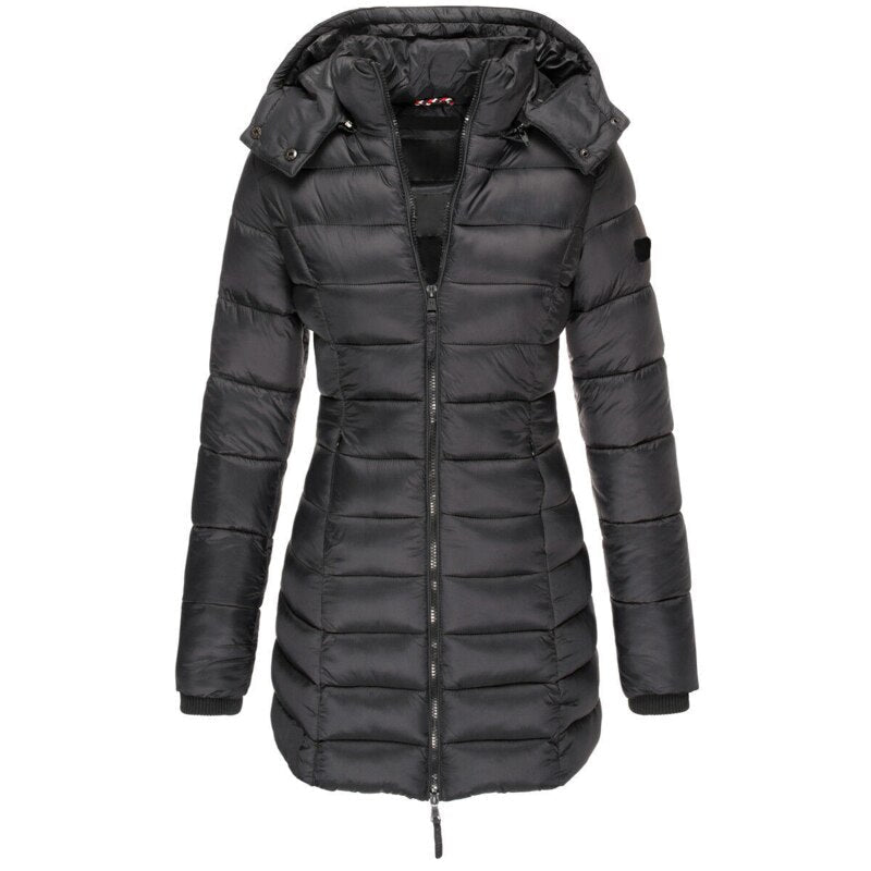 Sandra - The best and coziest winter jacket with a hood and zip