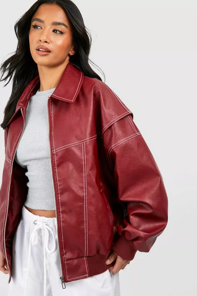 Clara - Women's Oversized Bomber Jacket