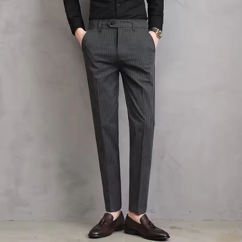 Adriano Pinstripe Tailored Trousers