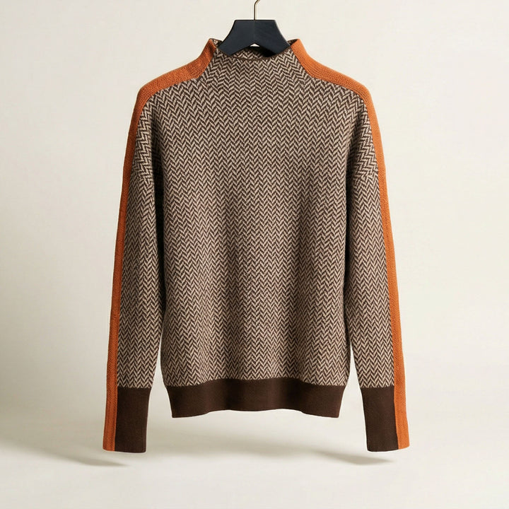 Giulia Herringbone Knit Pullover