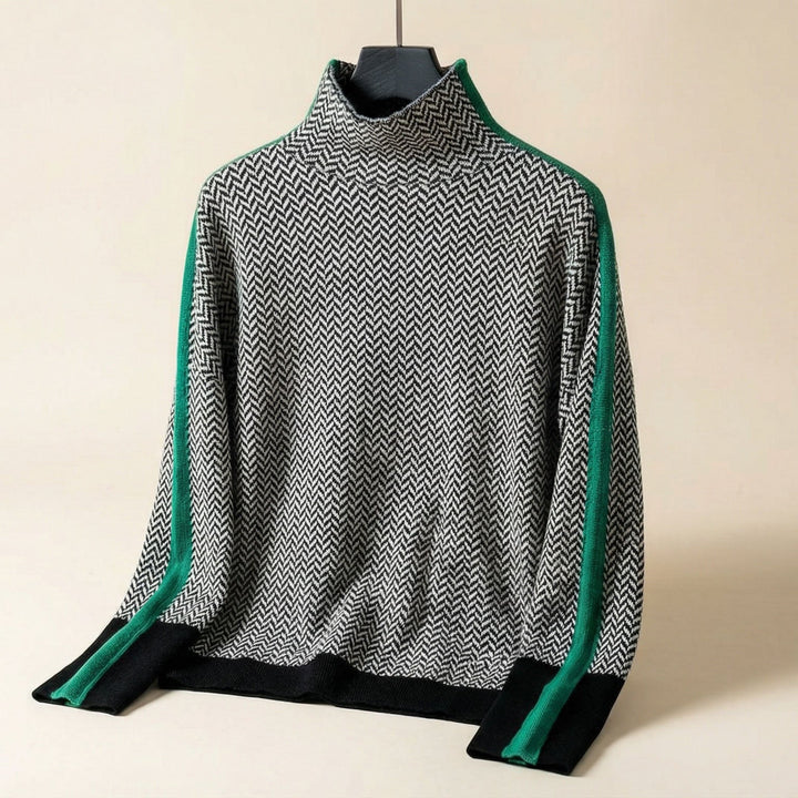Giulia Herringbone Knit Pullover