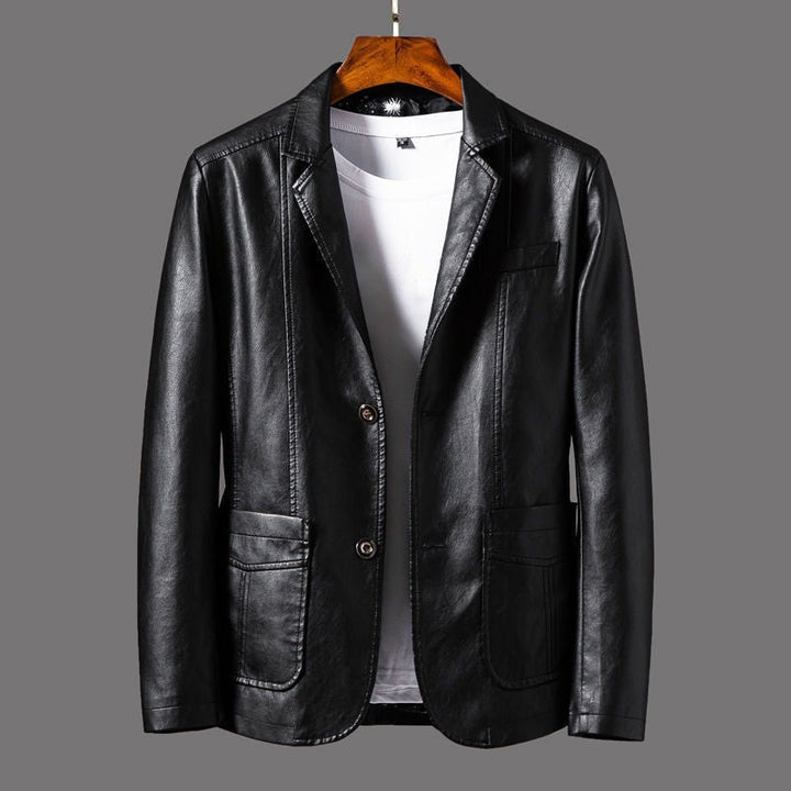 Marco Faux Leather Blazer